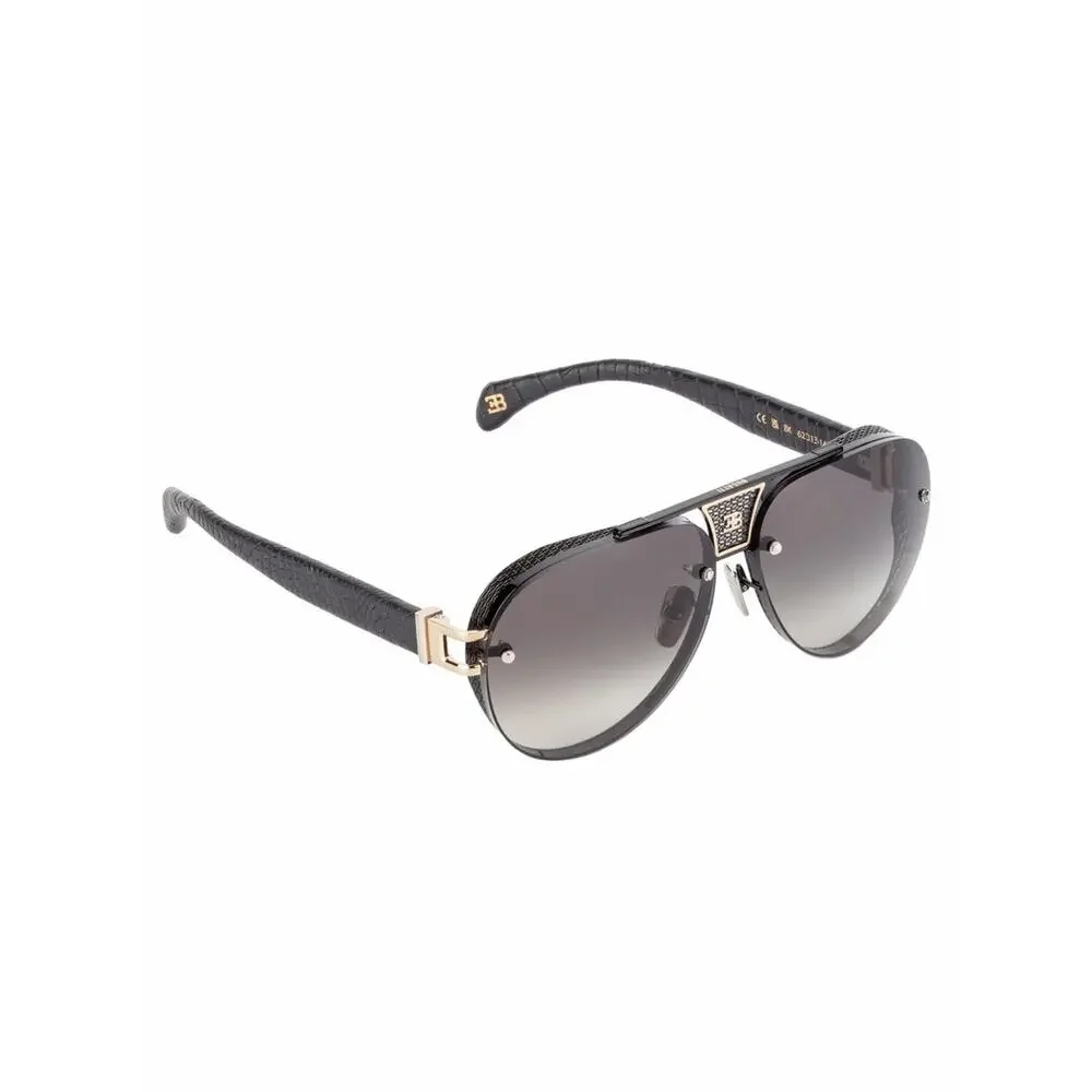 New BUGATTI 05 BK Black Men's Aviator Luxury Sunglasses Authentic